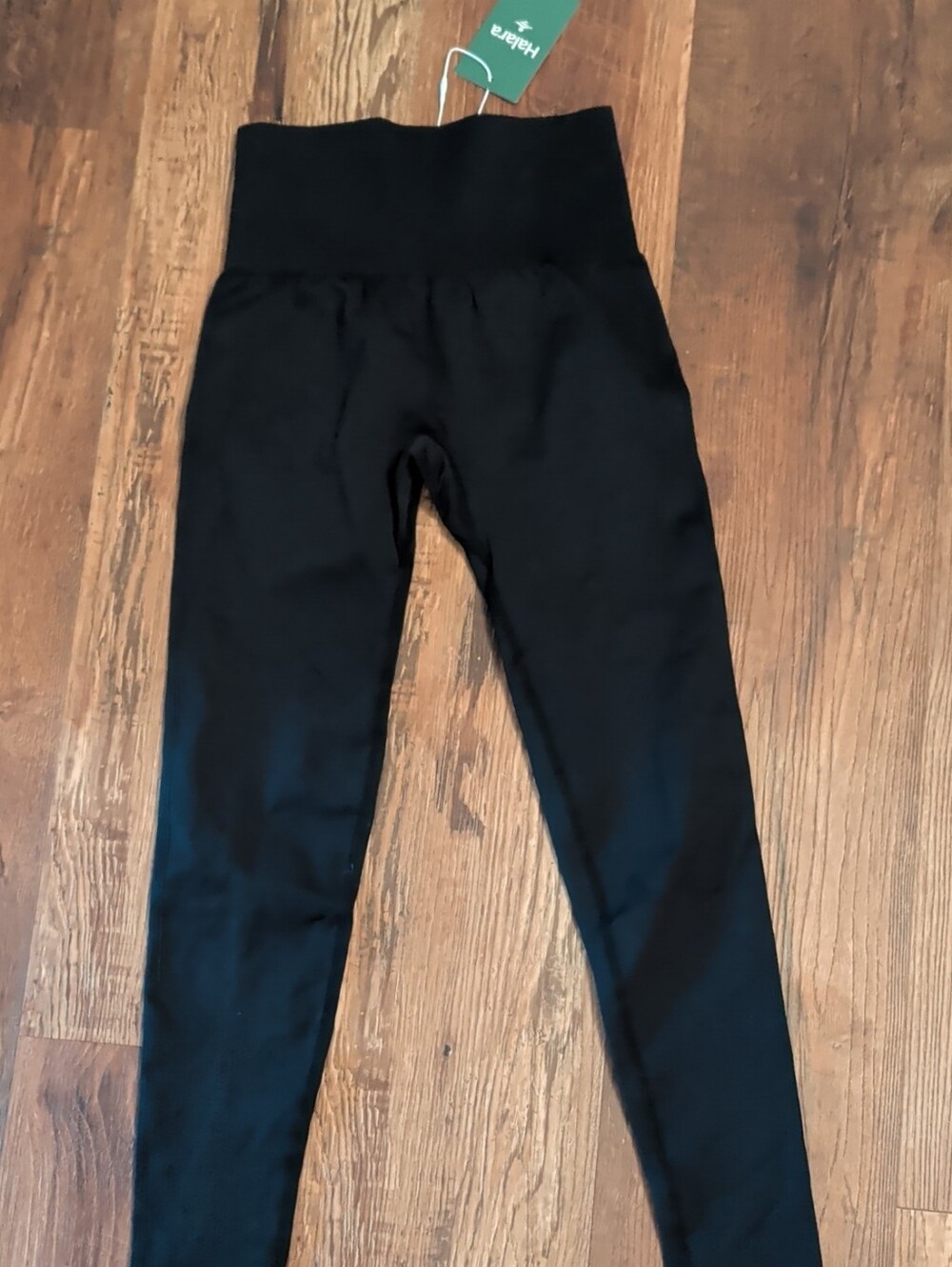 HALARA Women's Black High-Waist Leggings with Wide Waistband